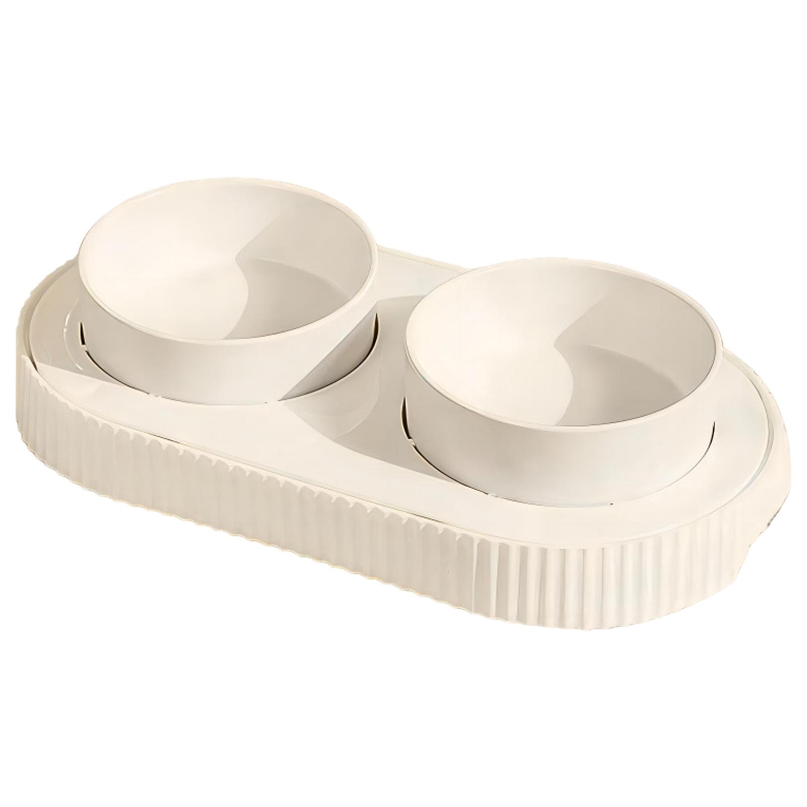 

Ceramic Double Bowl for Cats and Dogs with USB Heating Food and Water Feeding Pet Thermal Bowl for Cold Weather 1