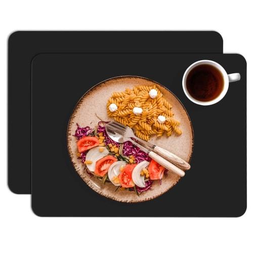 

Dynwise Silicone Desk Mat, Table Mat, 40x30x0.08cm, 100g, Black, Set of 2, Protects Countertops, Placemats, Dining Mats, Baking Mats, DIY Crafts, Comp