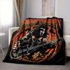 1Pc God Thunder Musician Flannel Blanket, Soft And Comfortable, Casual Warm, Camping Travel, Christmas, Halloween Xmas Gift N1439