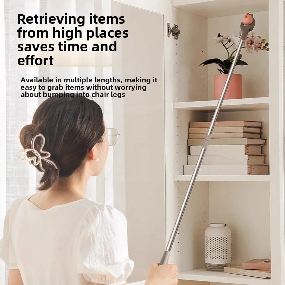 Stainless Steel Foldable Litter Picker Easy to Hold Folding Pregnant Grabber Stick Lightweight Wide Claw Mouth
