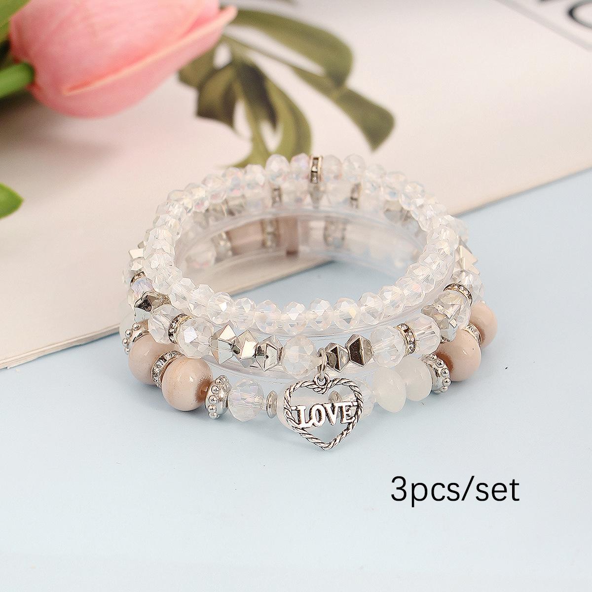 JYL TS Bracelet  Bohemian Wave I Love You Couple Adjustable Deepens Affection white one убе