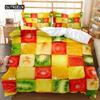Set Copripiumino Dessert Lecca-lecca Colorati Set Biancheria da Letto Cioccolato Zucchero Set Biancheria da Letto Caramelle Colorate Snack Copripiumino in Poliestere
