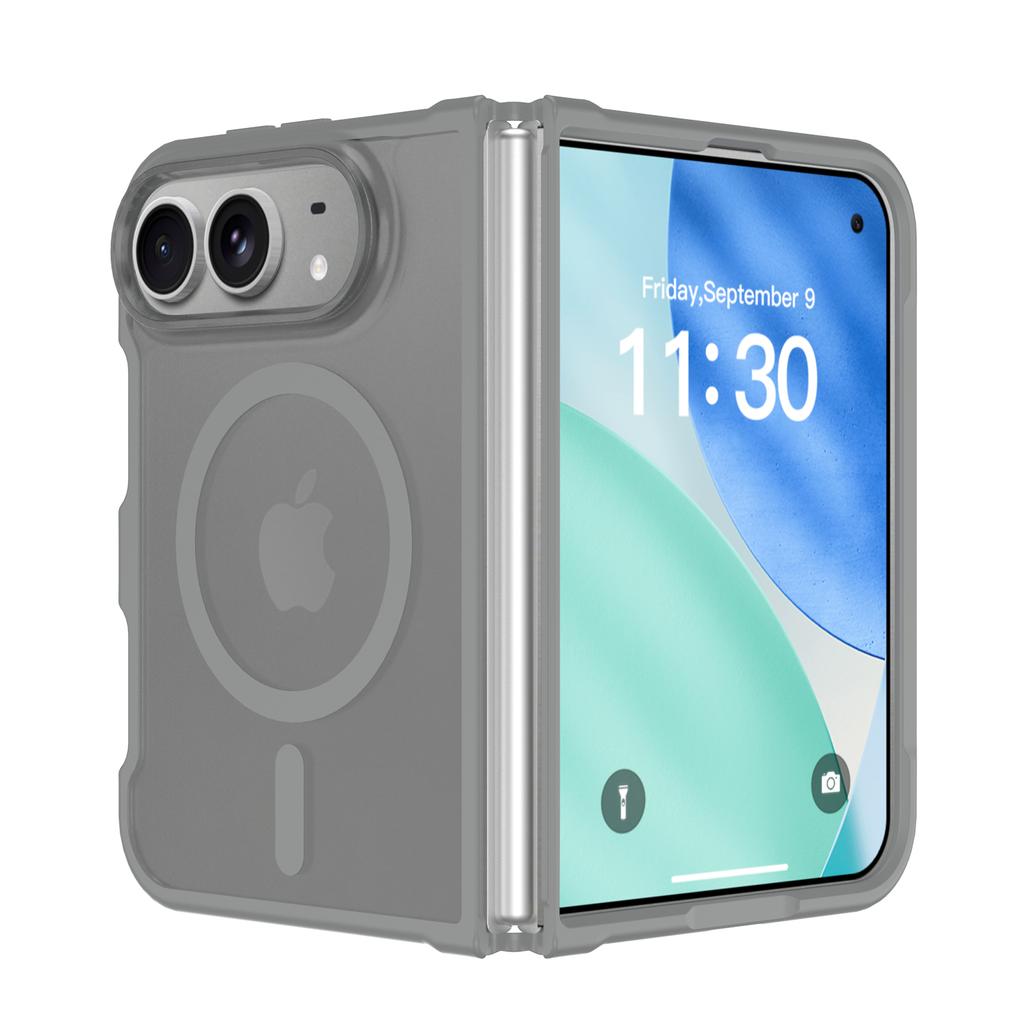 For iPhone 18 Fold iPhone Ultra Magnetic Wireless Charging Clear Phone Case For Magsafe With Lens Protection Shockproof Cover