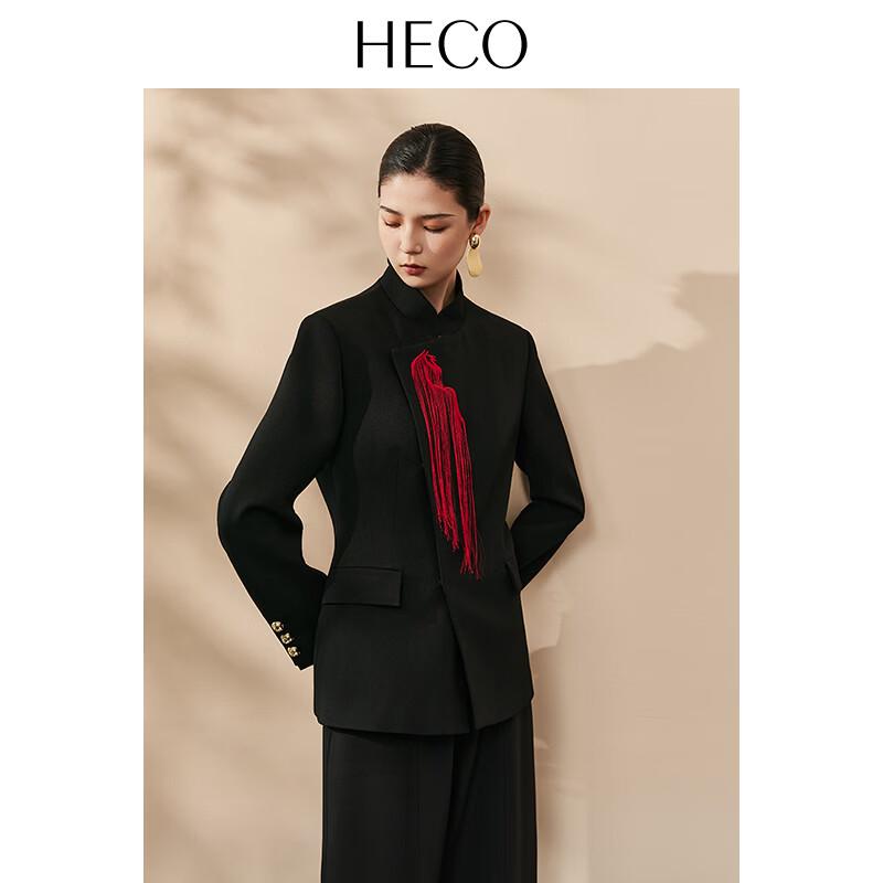 HECO New Chinese Style Embroidered Tassel Suit Jacket L