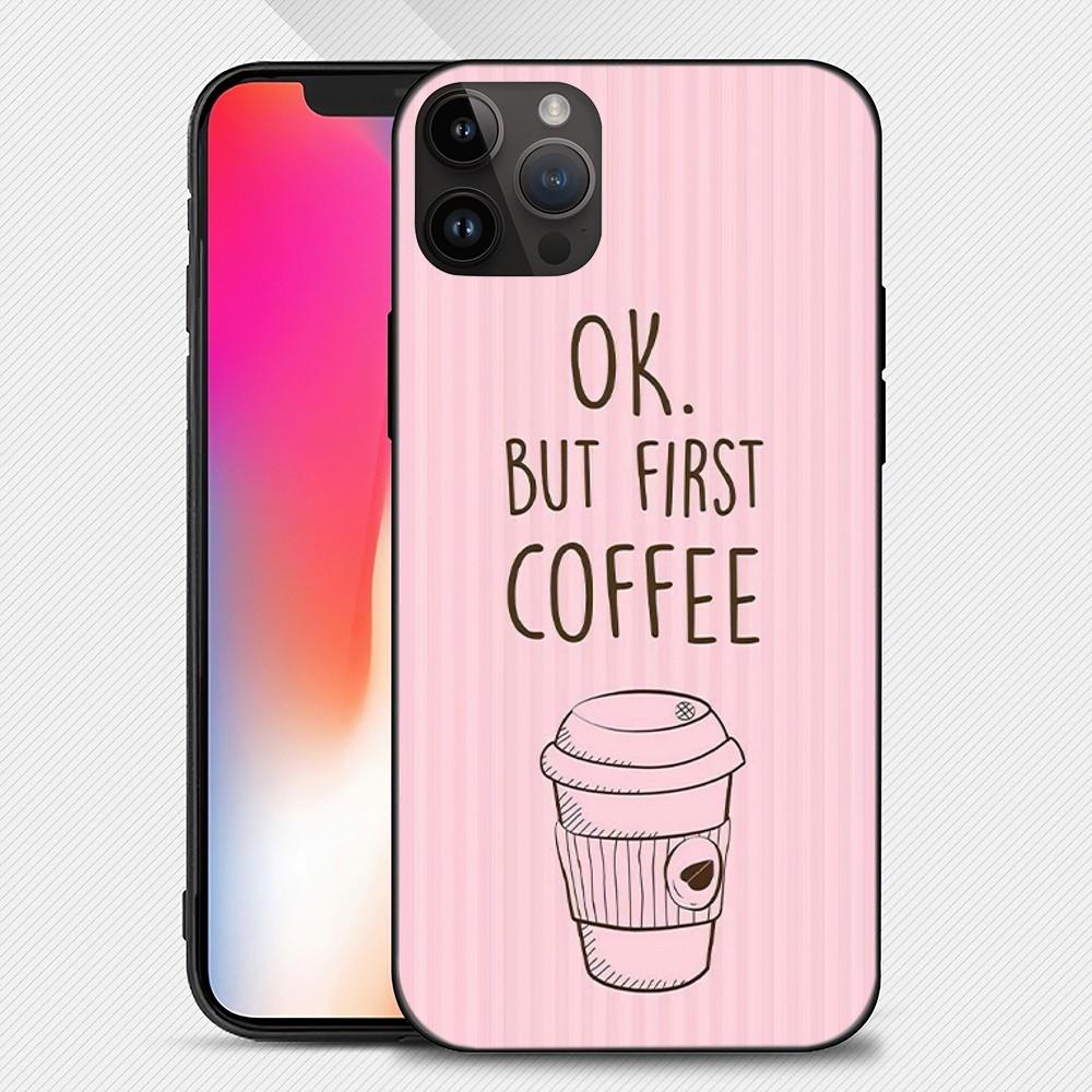 

Хорошо, но сначала кофе Книга Девушка Чехол для телефона iphone15 14 13 12 11 Pro Max Mini X 7 8 Мягкий чехол iPhone13