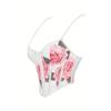 Mesh Rose Print Front Hook Corset Top Spaghetti Strap Bustier Crop Top for Women