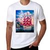 FLOWER SAIL BOAT : Vintage Abstract Fantasy Painting Print T-Shirt Funny T Shirts Dark Humor Man T Shirt Designer T-Shirt