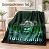 Custom Text Flannel Blanket Sporting CP Print Warm Cozy Blanket Home Sofa Bedding