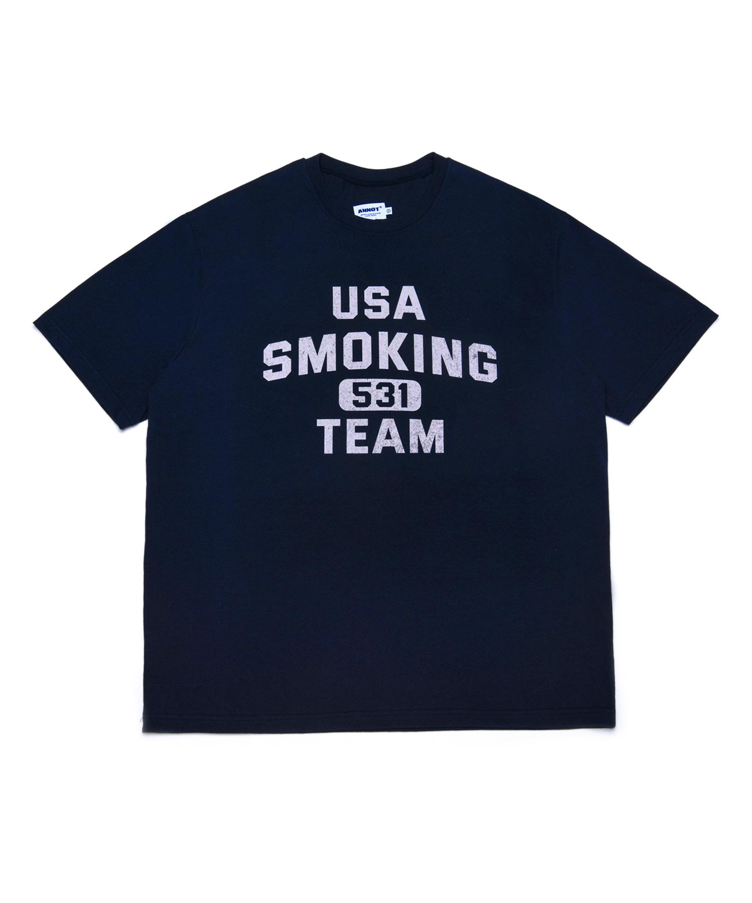 Футболка A Note Usa Smoking Team Темно-синяя 1