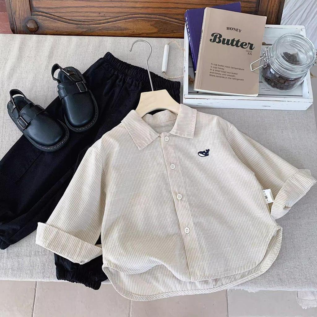 Toddler Boys' Fashionable Autumn Cotton Shirt, Ages 2-3, 2026 Collection