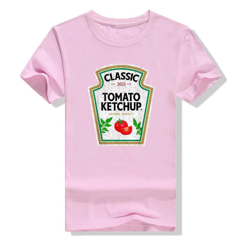 Aesthetic Clothe Yellow Mustard DIY Ketchup Apparel CondiUnisexts Couples Group Halloween Costume TShirt harajuku graphic t shirts