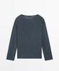 Masimodutti Open Knit Cotton Blend Sweater