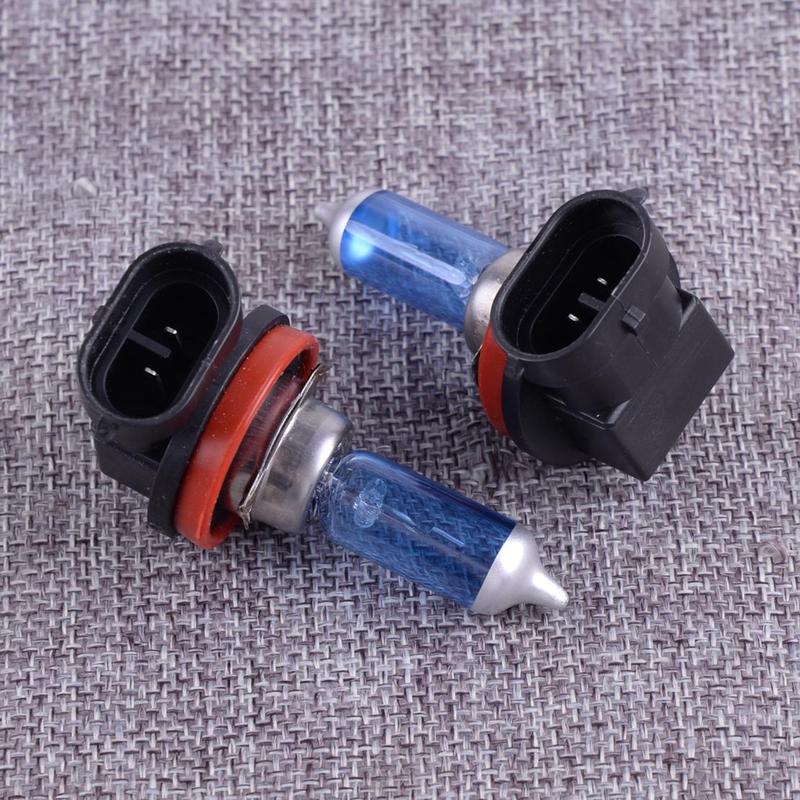 2Pcs H11 12V 55W Super Bright Ultra White Fog Halogen Bulb Car Head Light Lamps