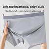 Large Size Men's Spring and Summer Thin Ice Silk Antibacterial No Trace Flat Angle Underwear