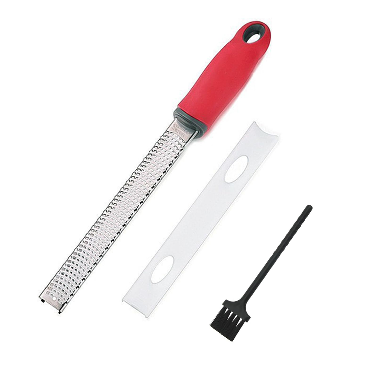 OptiPro Cheese Garlic Radish Ginger with Protective Cover and Cleaning Brush Grater, Grater, Shredder, Grater, Grater, Grater, (Red) красный