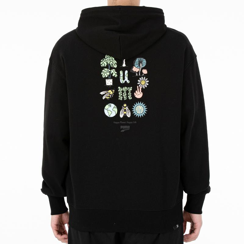 Puma Downtown Graphic FZ Mikina s kapucí Pánské bundy Černá 535178-01