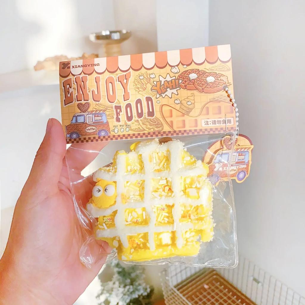 Squishy Food Creative Kids Fidget Toy Simulation exquisite Waffle  Bread Toast Donuts Slow Rising Squeeze Stress Relief Toys