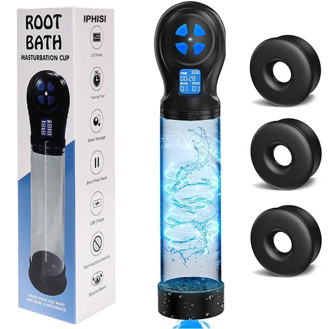 Electric Penis Pump Penis Enlargement Extend Pump Penis Trainer Male Masturbator Cock Vacuum Pump Adult Goods Sex Toy for Men