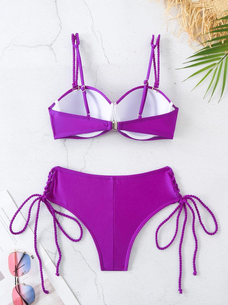 Underwire Bikini Swimsuit High Waist Swimwear for Women Push Up Two Piece Bathing Suits Push Up Summer Female