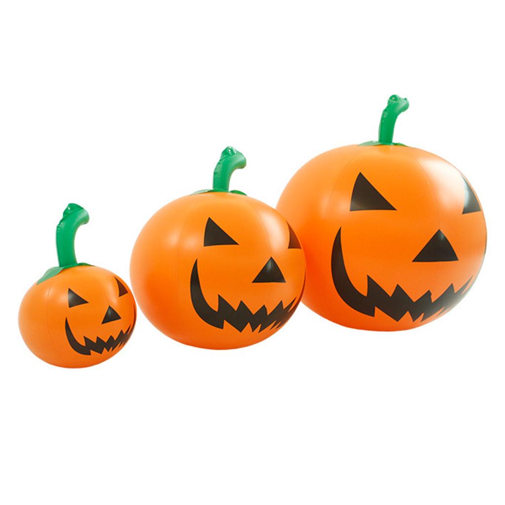 1Pc Halloween Inflatable Pumpkin Light Halloween PVC Inflatable Pumpkin Lantern Fun Jack-O'-Lantern for Yard Garden and Lawn