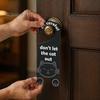 Cat Cafe Decorative Hanger Warning Door Handle Sign, Wooden Cartoon Hanging Reminder, Pet Room Entrance Safety Knob Hanger, for Bedroom And