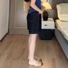 Women's Versatile Deep Blue Denim Shorts - Summer 2026 Thin Style, Plus Size, Loose Slimming Fit