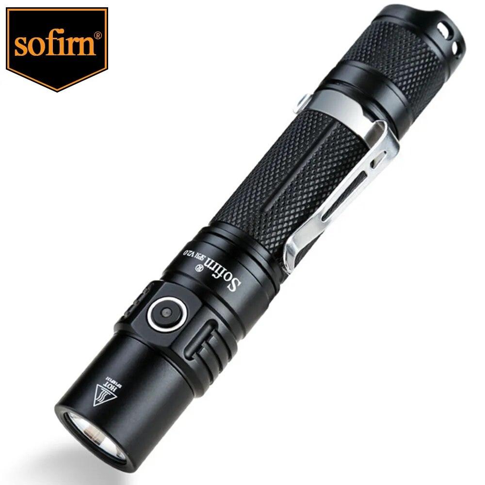 

Sofirn SP31 V2.0 Мощный тактический светодиодный фонарик 18650 XPL HI 1200 лм с двойным переключателем, индикатор питания ATR
