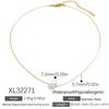 SUMMLY Dainty Heart Zircon Necklace Adjustable Stainless Steel 18K Gold Plated Y Chain Necklace for Women Fashion Jewelry