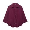 Kaslead New Arrival Women's Fashion Style Fashion Minimalist Blended Wide Sleeve Shirt 3602710