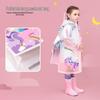 Kids' Cartoon Waterproof Raincoat with Backpack Slot