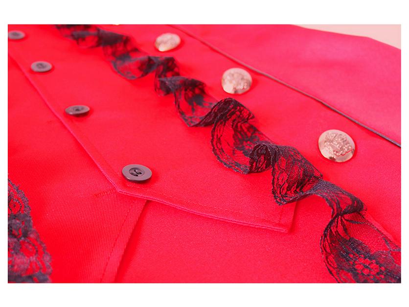 European-American Medieval Solid Color Long-Sleeve Irregular Women's Jacket for Stage Performance