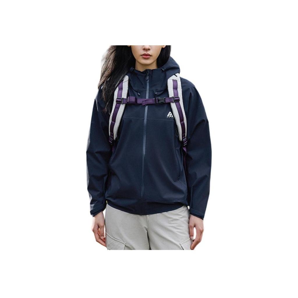 Anta Outdoor Series Comfortable Versatile Waterproof Windproof Jacket Women Jacket Deep-Night-Blue 962516601-7