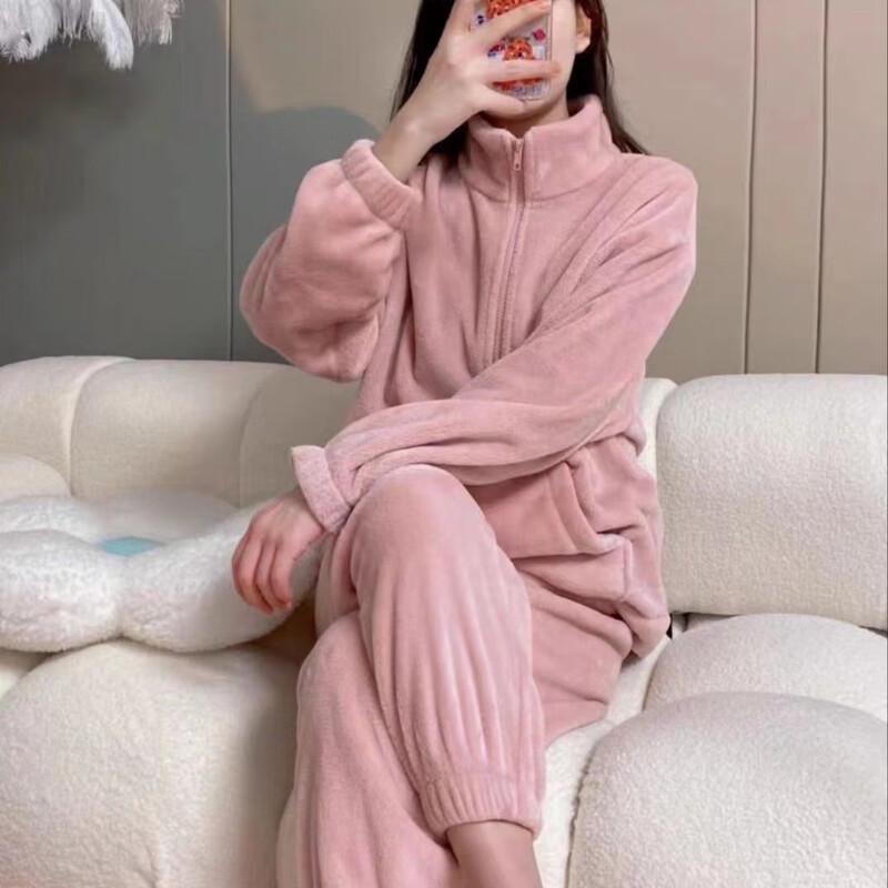 OEING Женский утепленный теплый комплект для дома на молнии L-XL