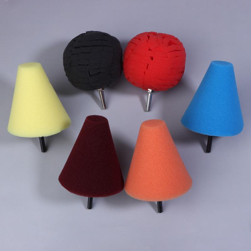 2Pcs Car Hub Polishing Sponge Grinding Head Metal Plastic Grinding Conical Sponge Polishing Sponge Wheel