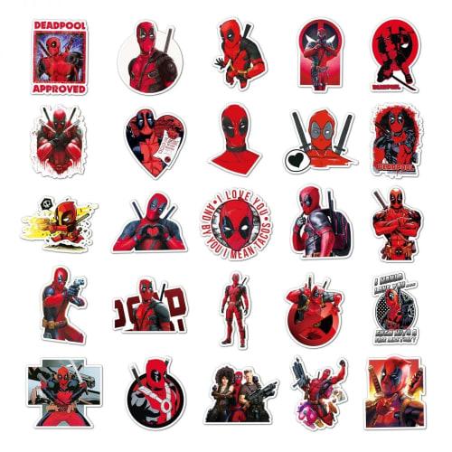 50 Unofficial Deadpool & Wolverine Stickers, Waterproof PVC Stickers, Popular and Cute DIY Stickers for Cars, Motorcycles, Helmets, PCs, Snowboards, a