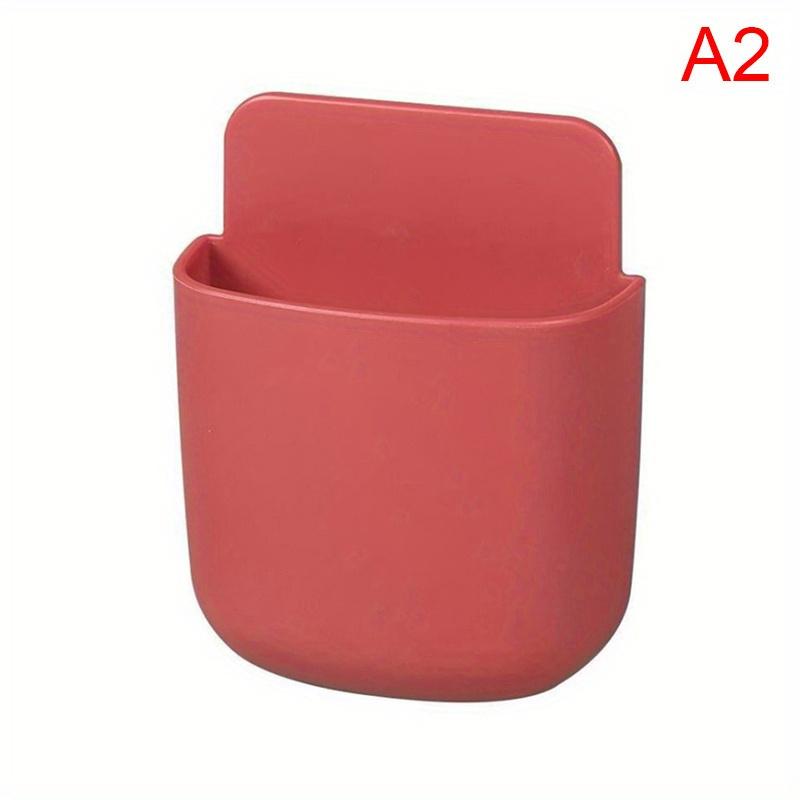Remote control storage box, air conditioning, wall mounted bedside phone charging storage rack, storage rack without punching