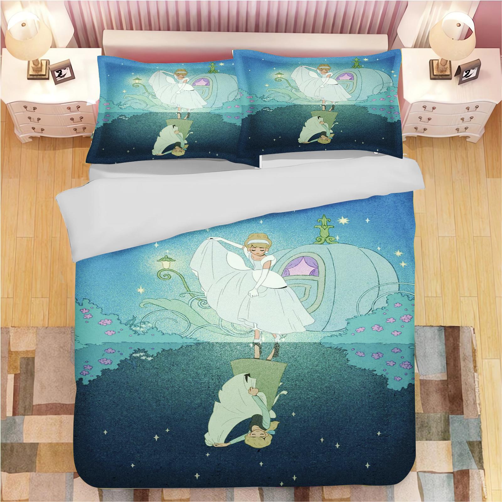 

princess Fairy Quilt Cover Tales Snow White Cartoon For Girls Skin-Friendly Breathable Duvet Warmth Children s Bedroom Bedding 90X200cm