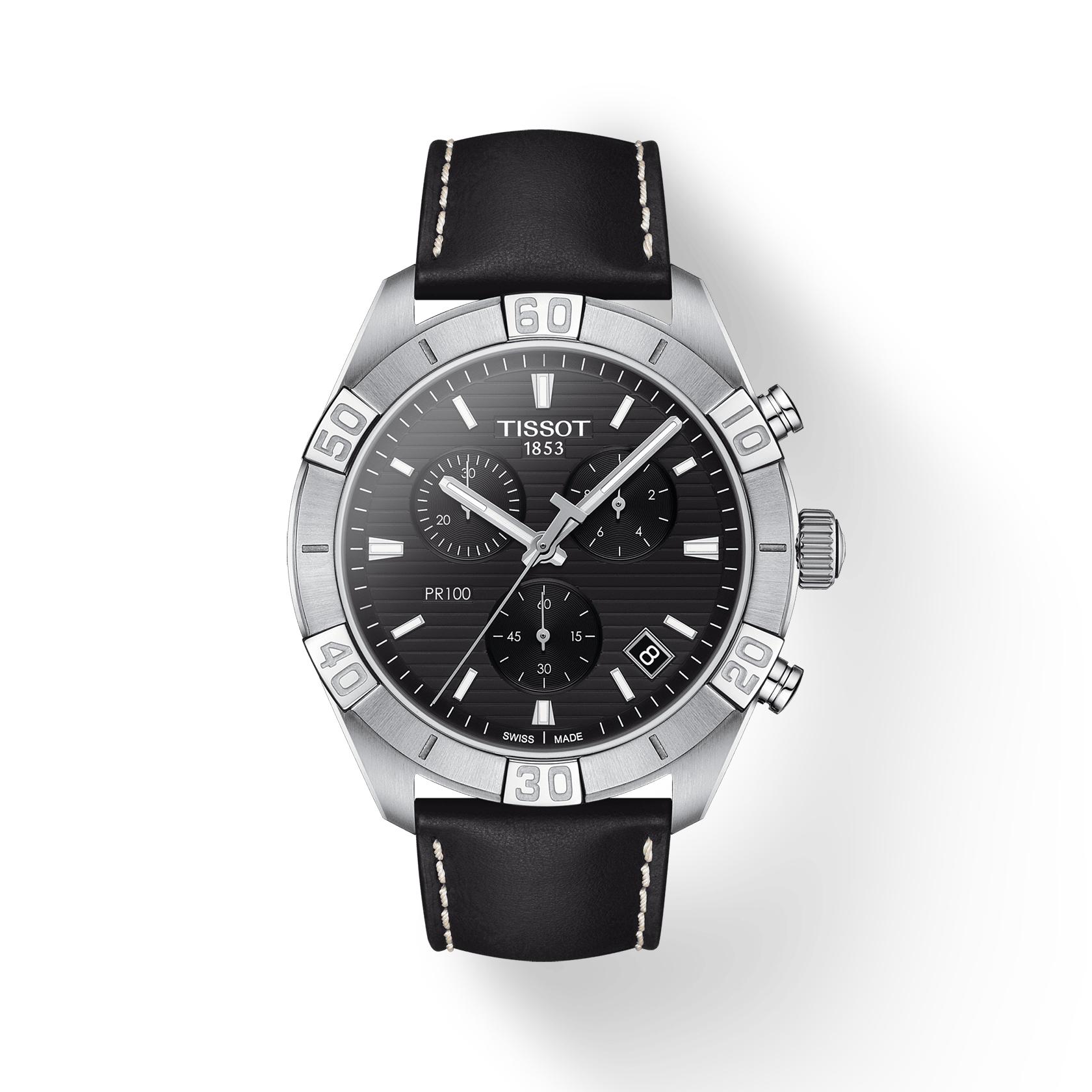

Tissot Leather Strap black Dial Men s Fashion Watch T101.617.16.051.00 чорний