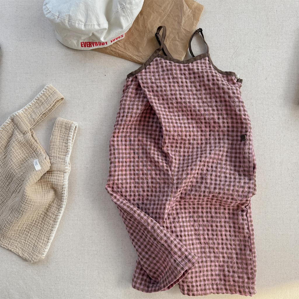 Children's Clothing, Girls' Summer Clothes, Camisole Jumpsuit, Summer Jumpsuit, Wide Leg Cropped Pants