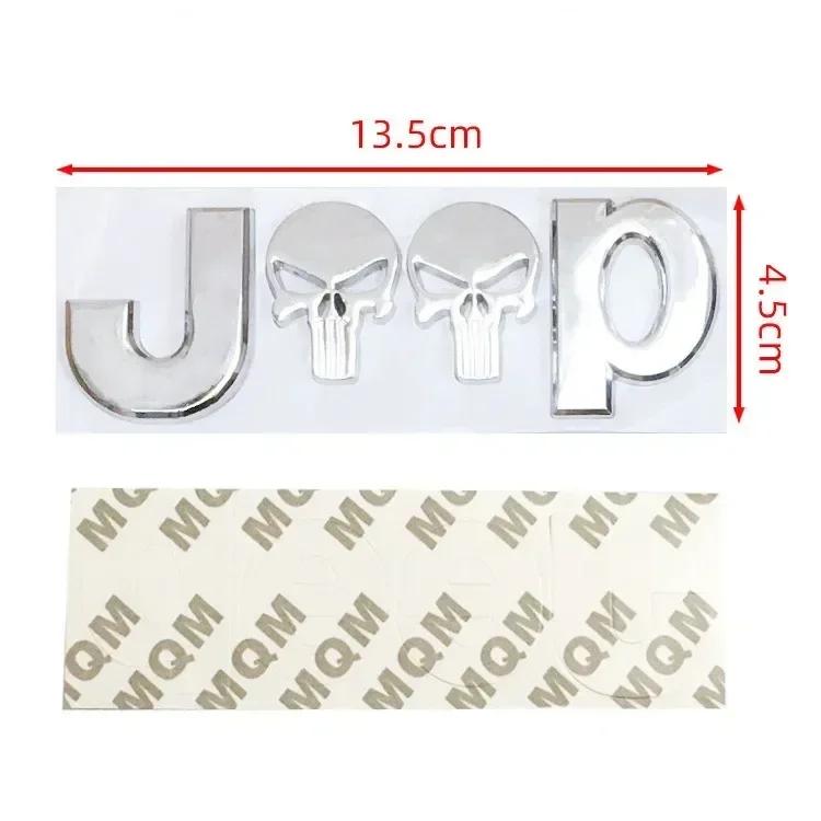 For Jeep Wrangler Tj Jk Jl Grand Cherokee Commander Renegade Liberty Compass Patriot Front Trunk Side Alloy Emblem Modification