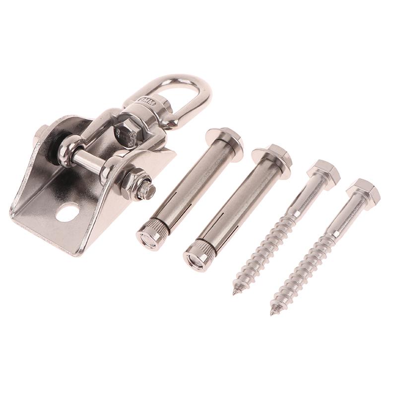 70Mm Swing Suspension Hook Hanger 304 Stainless Steel Rotatable Hammock Swing Hanger Hook Fixed Plate Hanging Chair Kit Hardware