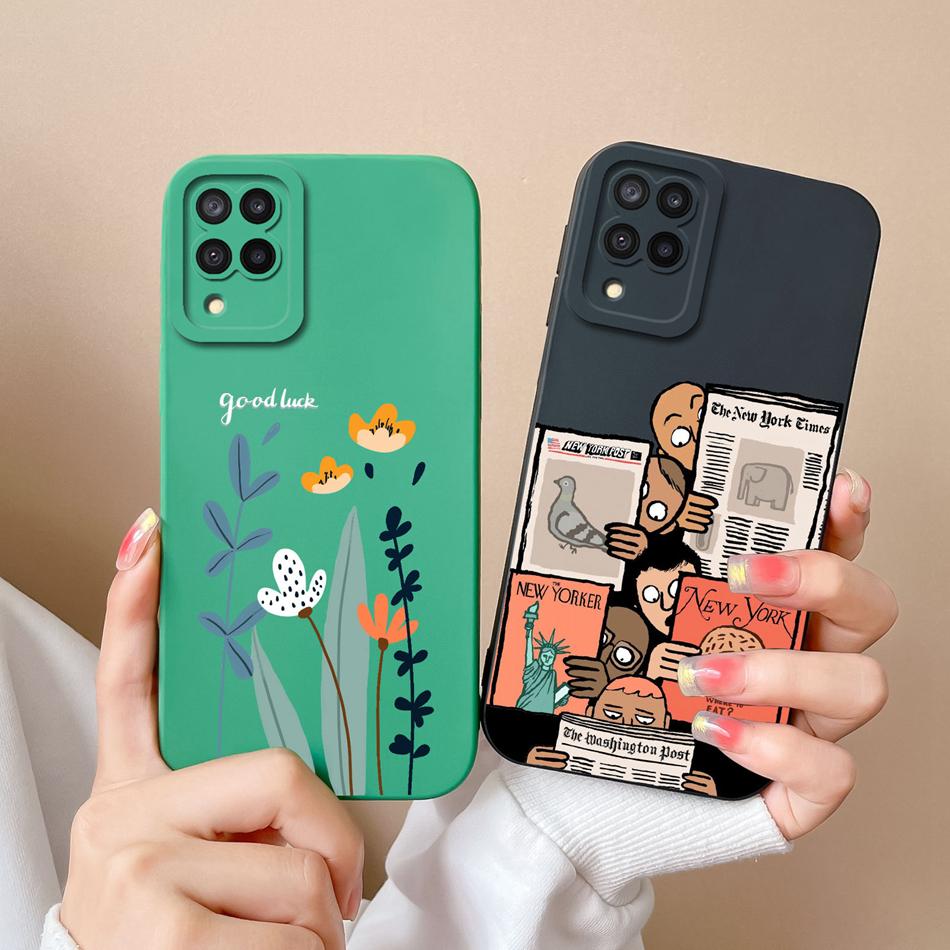 Case For Samsung Galaxy A12 M12 F12 Bear Soft Liquid Silicone Full Coverage Anti Choc Phone Bumper For SamsungA12 A M F 12 Funda