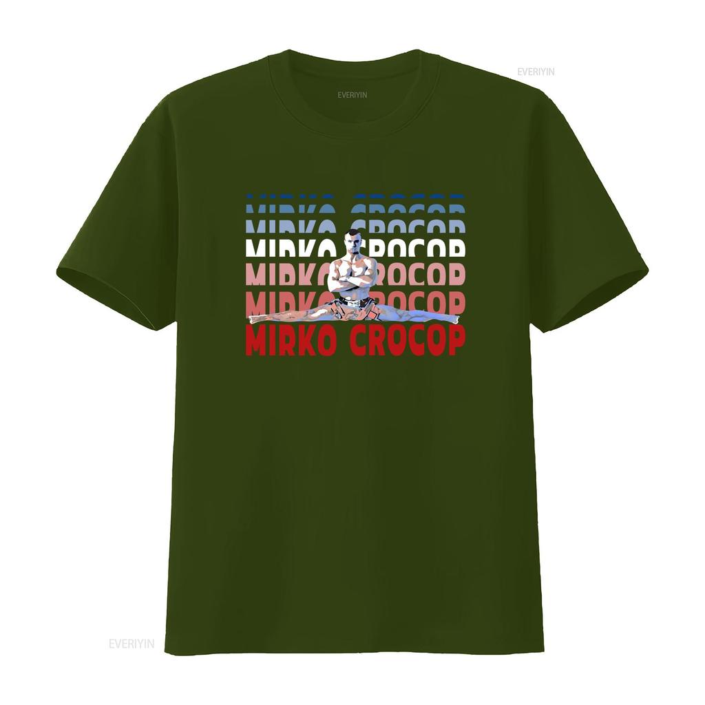 Zvonimir Mirko Crocop Logo Unisexs Black T Shirt Size S 5xl Stylish Design With Iconic Figure Print Vintage Homme
