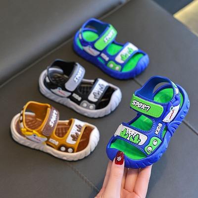 Sandalias para Niños, Verano Antideslizantes Suela Suave, Velcro para Niños Talla Mediana a Grande, Zapatos para Niños, Sandalias de Playa para Bebé