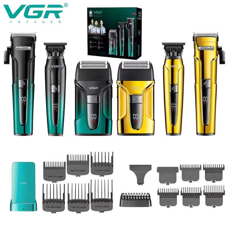 New VGR V-694 Reciprocating Professional Electric Shaver Carving Shears Multifunctional Hair Clipper with Digital Display Electric Hair Clipper Set