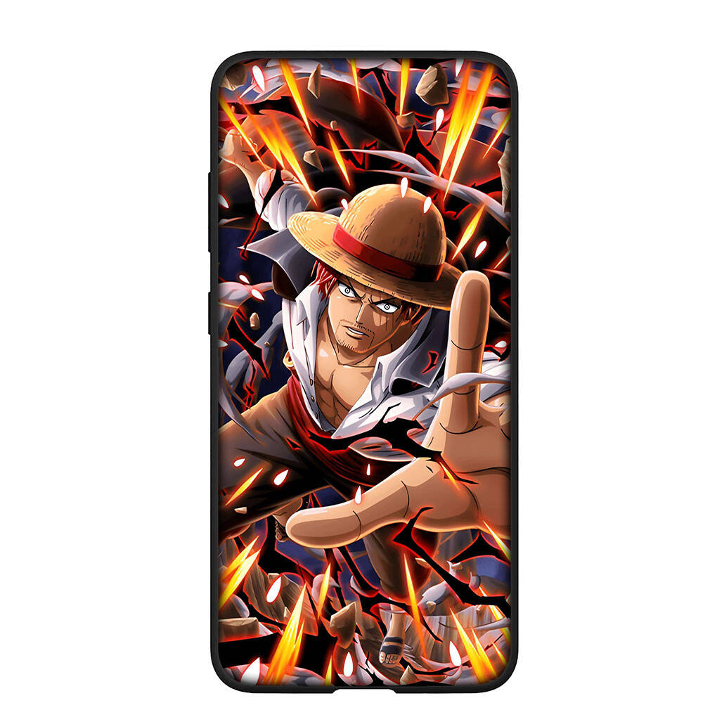 Phone Case for iPhone 17 15 16 Plus Redmi Note 14 12 11 13 Pro Max Huawei P30 P20 Lite OPPO A60 A40 A80 A38 A54 Red Hair One Pieces Luffy Shanks Cover