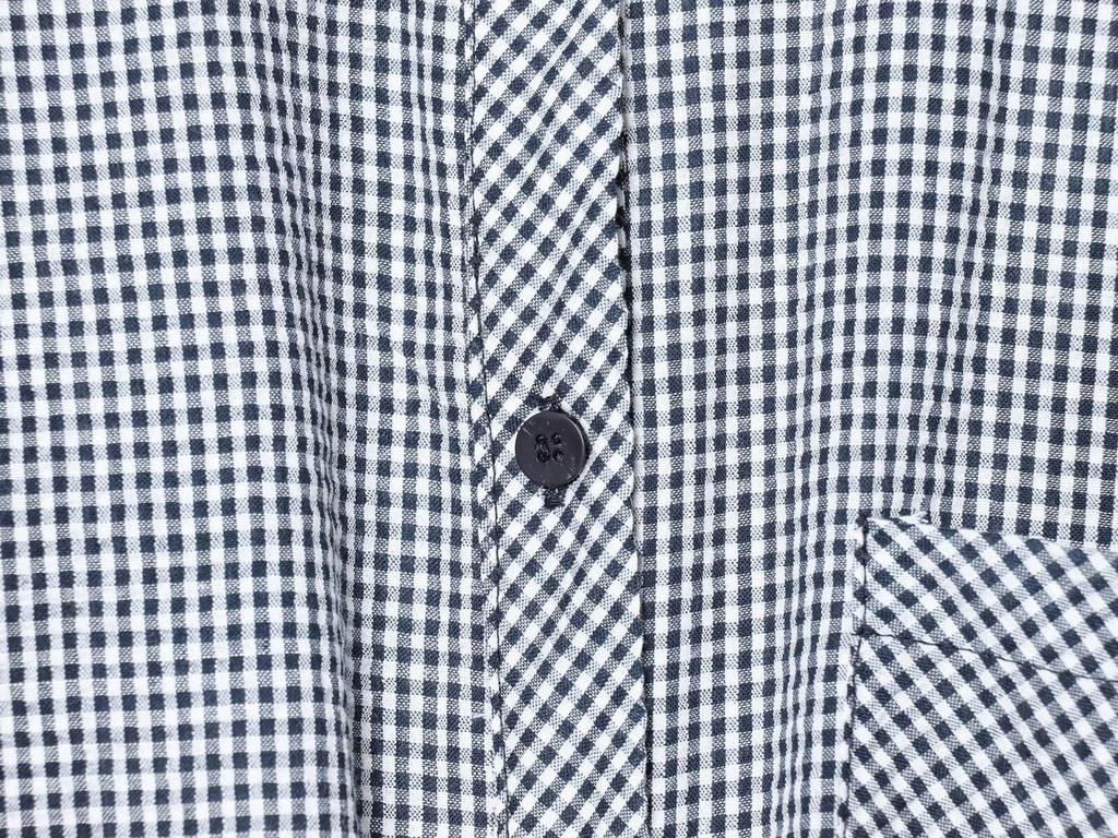 Cross2026 Spring/Summer Women's Versatile Casual Plaid Balloon Shirt with Pocket Decoration.