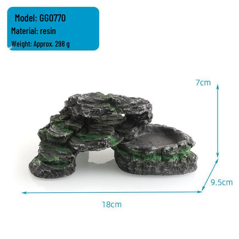 Platformă pentru Broaște Țestoase la Soare și Ascunzătoare: Loc de odihnă plutitor doi-în-unu și rampă de cățărare pentru țestoase cu tâmple roșii și țestoase de iaz chinezești