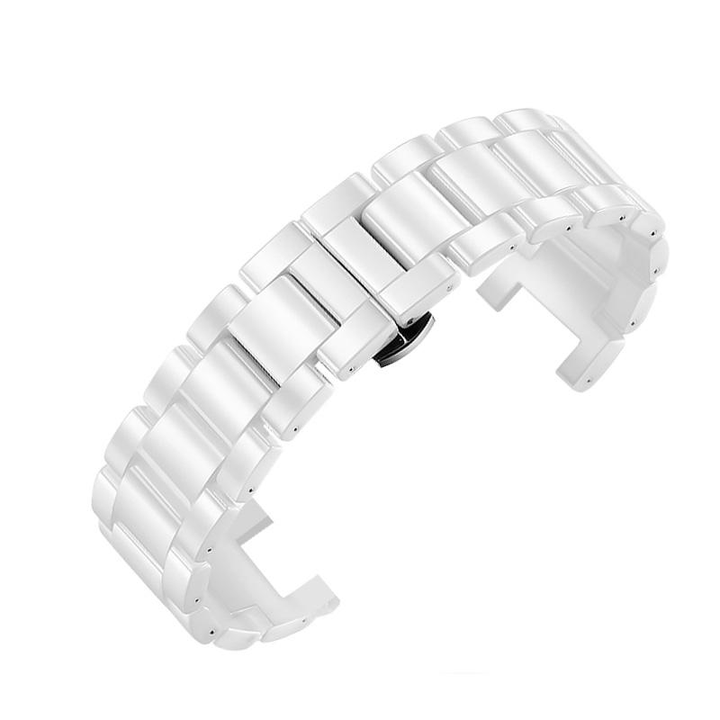 Klasyczny wysokiej jakości ceramiczny pasek do zegarka GC MK pasek z karbowaną ceramiką modny do Folli Follie 20*11mm 18*10mm 16*8mm