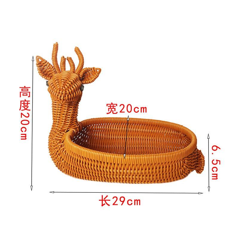Cartoon Animal Shape Plastic Storage Basket Fruit Snacks Remote Controls Kitchen Decor